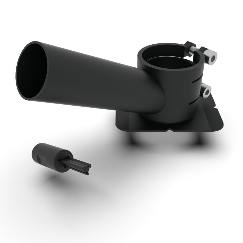 Mortar raking router and safety shield from Danish Tool Productions ApS